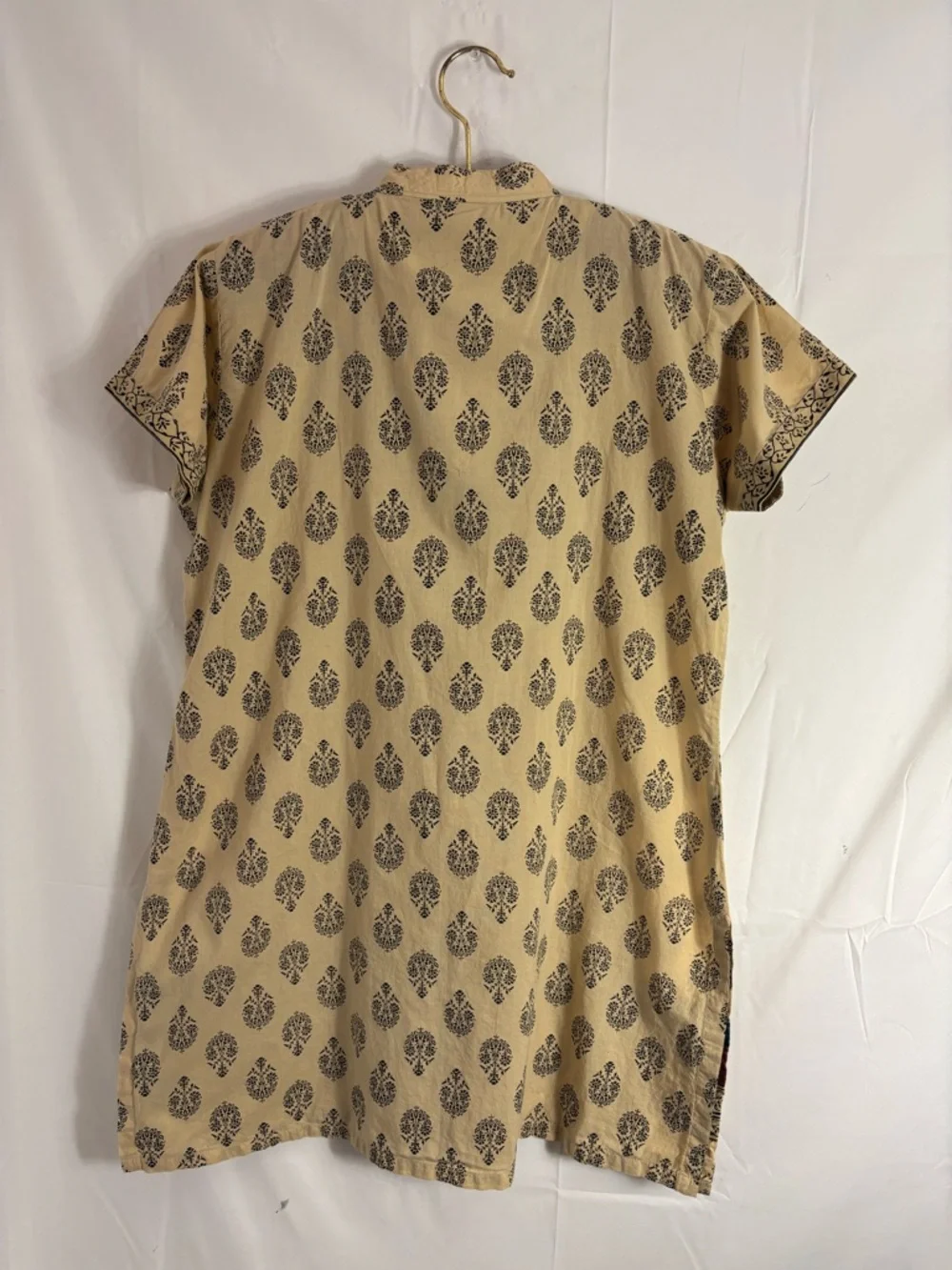Tan Short Sleeve Women’s Boho Tunic Hippie Blouse Size XXL - Picture 3 of 14